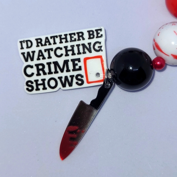 TRUE CRIME KEYCHAIN PURSE DANGLE!! Handmade!! - Picture 2 of 12